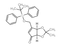 (3aR,6aR)-6-((tert-butyldiphenylsilyloxy)methyl)-2,2-dimethyl-3aH-cyclopenta[d][1,3]dioxol-4(6aH)-one Structure