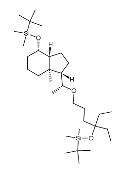 (20R)-De-A,B-8β,25-bis[(tert-butyldimethylsilyl)oxy]-24,26,27-trihomo-22-oxacholestane结构式