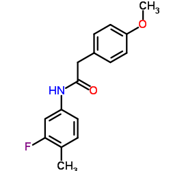 N-(3-Fluoro-4-methylphenyl)-2-(4-methoxyphenyl)acetamide结构式
