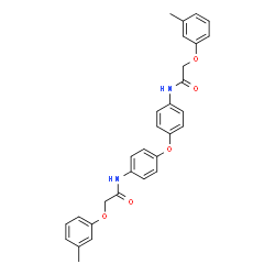 N,N'-[oxybis(4,1-phenylene)]bis[2-(3-methylphenoxy)acetamide]结构式