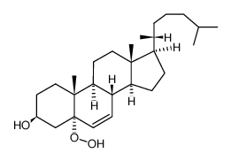 3β-Hydroxy-5-hydroperoxy-5α-cholest-6-ene结构式