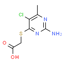 2-[(2-AMINO-5-CHLORO-6-METHYL-4-PYRIMIDINYL)SULFANYL]ACETIC ACID Structure