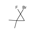 1-bromo-1-fluoro-2,2-dimethylcyclopropane结构式