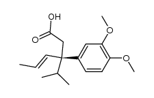 (E,S)-(+)-3-(3,4-dimethoxyphenyl)-3-isopropylhex-4-enoic acid结构式