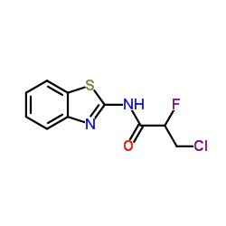 N-(1,3-Benzothiazol-2-yl)-3-chloro-2-fluoropropanamide结构式
