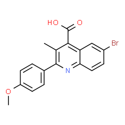 6-BROMO-2-(4-METHOXYPHENYL)-3-METHYLQUINOLINE-4-CARBOXYLICACID structure