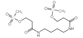 3-methylsulfonyloxy-N-[4-(3-methylsulfonyloxypropanoylamino)butyl]propanamide结构式