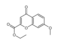 ethyl 7-methoxy-4-oxo-chromene-2-carboxylate结构式