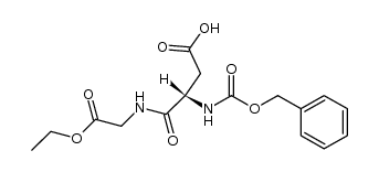 N-(N-benzyloxycarbonyl-L-α-aspartyl)-glycine ethyl ester结构式