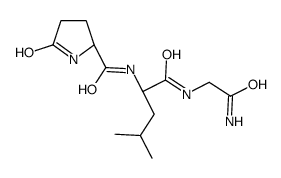 (2S)-N-[(2S)-1-[(2-amino-2-oxoethyl)amino]-4-methyl-1-oxopentan-2-yl]-5-oxopyrrolidine-2-carboxamide结构式