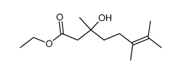 3-hydroxy-3,6,7-trimethyl-oct-6-enoic acid ethyl ester结构式