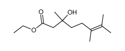 3-hydroxy-3,6,7-trimethyl-oct-6-enoic acid ethyl ester Structure