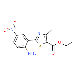 Ethyl 2-(2-amino-5-nitrophenyl)-4-methylthiazole-5-carboxylate structure