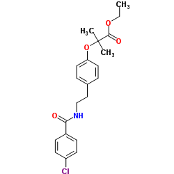 Ethyl 2-(4-{2-[(4-chlorobenzoyl)amino]ethyl}phenoxy)-2-methylpropanoate结构式