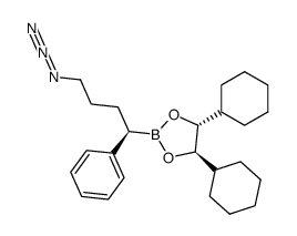 [2(1R),4R,5R]-4,5-dicyclohexyl-2-[4-azido-2-[(1-phenyl)butyl]]-1,3,2-dioxaborolane结构式