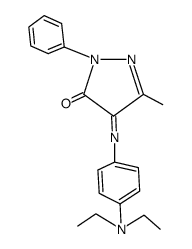 4-(4-diethylaminophenylimino)-5-methyl-2-phenyl-3,4-dihydro-2H-pyrazol-3-one结构式