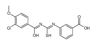 3-[(3-chloro-4-methoxybenzoyl)carbamothioylamino]benzoic acid结构式