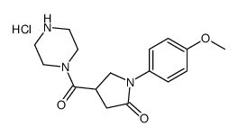 1-(4-methoxyphenyl)-4-(piperazine-1-carbonyl)pyrrolidin-2-one,hydrochloride结构式