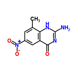 2-Amino-8-methyl-6-nitro-4(1H)-quinazolinone Structure