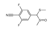 2,6-difluoro-4-[(methylsulfinyl)(methylthio)methyl]benzonitrile Structure