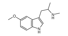 1-(5-methoxy-1H-indol-3-yl)-N-methylpropan-2-amine结构式