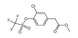 methyl 2-(3-chloro-4-(triuoromethylsulfonyloxy)phenyl)acetate Structure