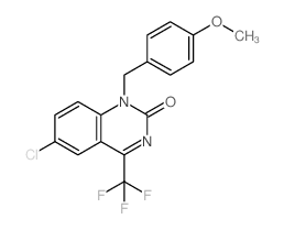 6-氯-1-(4-甲氧基苄基)-4-(三氟甲基)喹唑啉-2(1H)-酮结构式