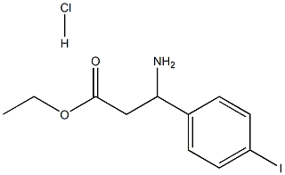 Ethyl 3-amino-3-(4-iodophenyl)propanoate, HCl Structure