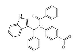N-[1H-indol-3-yl(phenyl)methyl]-N-(4-nitrophenyl)benzamide Structure