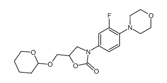 3-{3-fluoro-4-morpholinophenyl}-5-(tetrahydro-2H-2-pyranyloxy-methyl)-2-oxazolidinone Structure