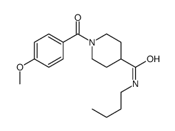 N-butyl-1-(4-methoxybenzoyl)piperidine-4-carboxamide Structure