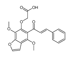 2-[[4,7-dimethoxy-5-[(E)-3-phenylprop-2-enoyl]-1-benzofuran-6-yl]oxy]acetic acid结构式