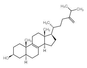 8(9), (5-ALPHA)-CHOLESTEN-24-METHYLENE-3-BETA-OL结构式