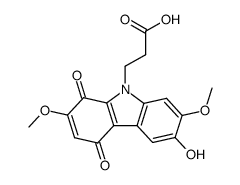 3-(6-Hydroxy-2,7-dimethoxy-1,4-dioxo-1,4-dihydro-carbazol-9-yl)-propionic acid Structure