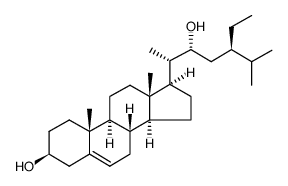 (3β,22α)-stigmast-5-ene-3,22-diol Structure