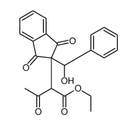ethyl 2-[2-[hydroxy(phenyl)methyl]-1,3-dioxoinden-2-yl]-3-oxobutanoate Structure