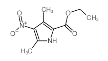 1H-Pyrrole-2-carboxylicacid, 3,5-dimethyl-4-nitro-, ethyl ester Structure