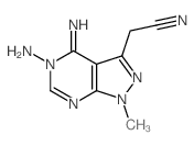 2-(4-amino-5-imino-9-methyl-2,4,8,9-tetrazabicyclo[4.3.0]nona-2,7,10-trien-7-yl)acetonitrile Structure