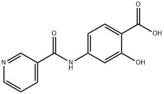 4-[[(3-Pyridyl)carbonyl]amino]salicylic acid结构式