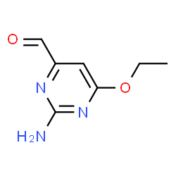 4-Pyrimidinecarboxaldehyde,2-amino-6-ethoxy-(9CI) Structure