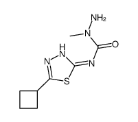 1-amino-3-(5-cyclobutyl-1,3,4-thiadiazol-2-yl)-1-methylurea结构式
