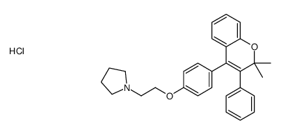 1-[2-[4-(2,2-dimethyl-3-phenylchromen-4-yl)phenoxy]ethyl]pyrrolidine,hydrochloride结构式