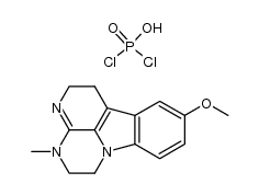 3-Methyl-8-methoxy-3H,1,2,5,6-tetrahydropyrazino[1,2,3-ab]-β-carboline dichlorophosphate Structure