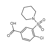 4-chloro-3-(piperidine-1-sulfonyl)-benzoic acid结构式