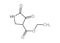 3-Pyrrolidinecarboxylicacid, 4,5-dioxo-, ethyl ester结构式