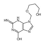 2-amino-9-(3-hydroxypropoxymethyl)-3H-purin-6-one结构式