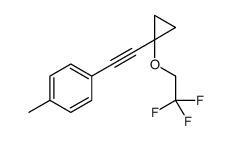 1-methyl-4-[2-[1-(2,2,2-trifluoroethoxy)cyclopropyl]ethynyl]benzene Structure