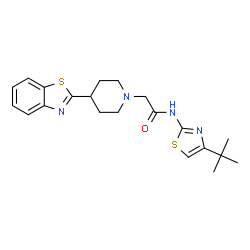 1-Piperidineacetamide,4-(2-benzothiazolyl)-N-[4-(1,1-dimethylethyl)-2-thiazolyl]-(9CI)结构式