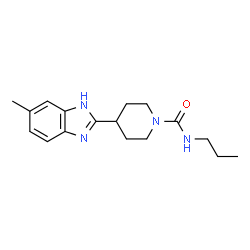 1-Piperidinecarboxamide,4-(5-methyl-1H-benzimidazol-2-yl)-N-propyl-(9CI)结构式