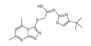 Acetamide, N-[4-(1,1-dimethylethyl)-2-thiazolyl]-2-[(5,7-dimethyl-1,2,4-triazolo[4,3-a]pyrimidin-3-yl)thio]- (9CI)结构式